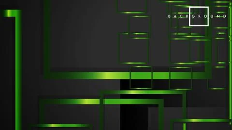 Vector Modern Abstract Squares Backgrounds . with a black and green metal col イラスト素材
