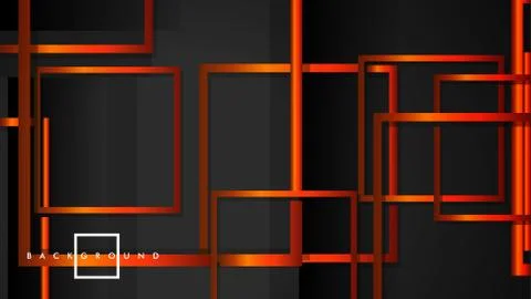 Vector Modern Abstract Squares Backgrounds . with a black orange gradient. ep Ilustración de archivo