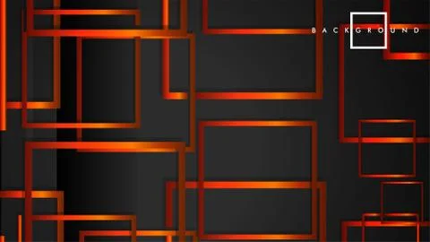 Vector Modern Abstract Squares Backgrounds . with a black orange gradient. ep Illustrazione stock