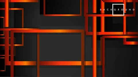 Vector Modern Abstract Squares Backgrounds . with a black orange gradient. ep Illustrazione stock