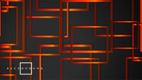 Vector Modern Abstract Squares Backgrounds . with a black orange gradient. ep Illustrazione stock
