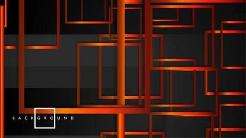 Vector Modern Abstract Squares Backgrounds . with a black orange gradient. ep Stock Illustration