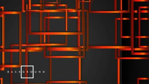 Vector Modern Abstract Squares Backgrounds . with a black orange gradient. ep Illustrazione stock