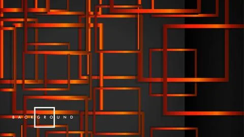 Vector Modern Abstract Squares Backgrounds . with a black orange gradient. ep Stock Illustration