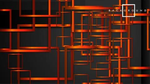 Vector Modern Abstract Squares Backgrounds . with a black orange gradient. ep Illustrazione stock