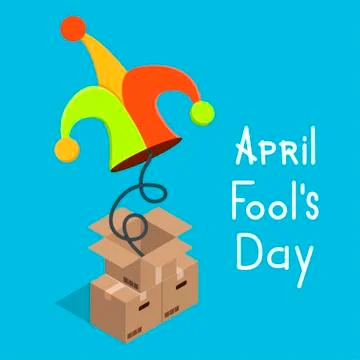 Vector modern april fools day Stock Illustration