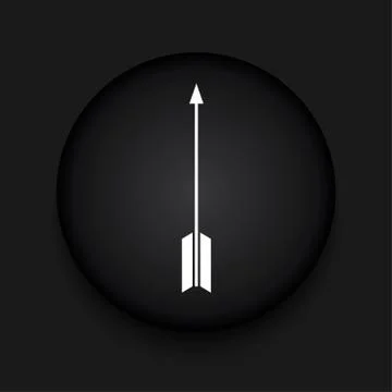 Vector modern arrow bow black circle icon Ilustración de archivo