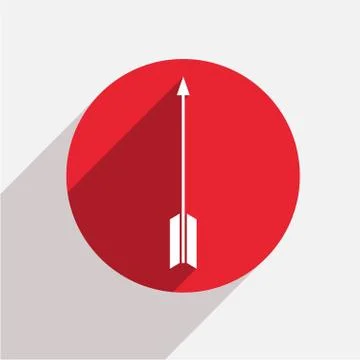 Vector modern arrow bow red circle icon Stock Illustration