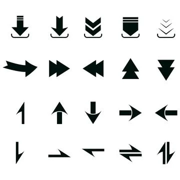 Vector modern arrow collection design Stock Illustration