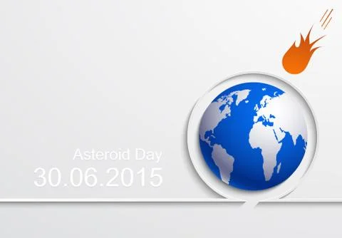 Vector modern asteroid day background. Stock Illustration