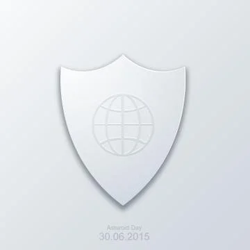 Vector modern asteroid day background. Illustrazione stock