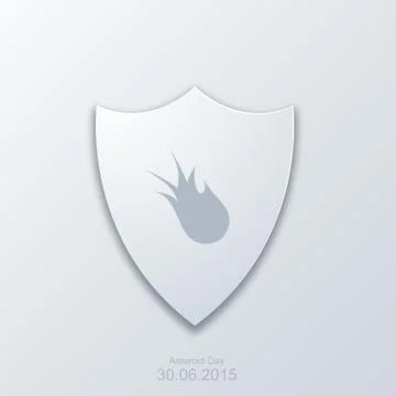Vector modern asteroid day background. Illustrazione stock