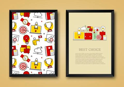 Vector modern background of flat business development Stock Illustration