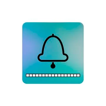 Vector modern bell icon with a volume scale. Stock Illustration