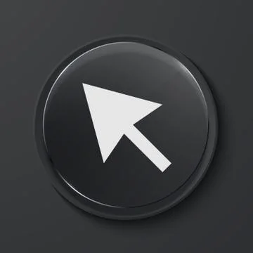 Vector modern black glass circle icon. イラスト素材