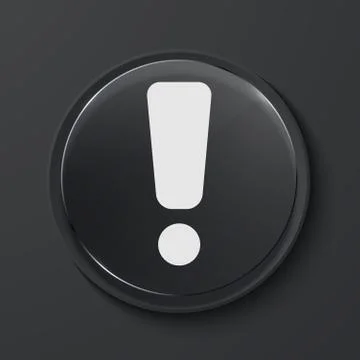 Vector modern black glass circle icon. Stock Illustration