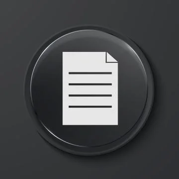 Vector modern black glass circle icon. Stock Illustration