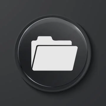 Vector modern black glass circle icon. Stock Illustration