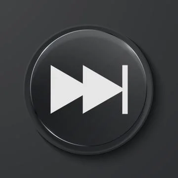 Vector modern black glass circle icon. Stock Illustration