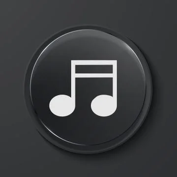 Vector modern black glass circle icon. Stock Illustration