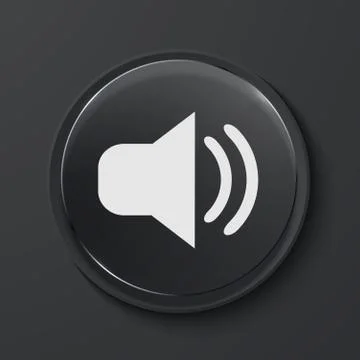 Vector modern black glass circle icon. Stock Illustration