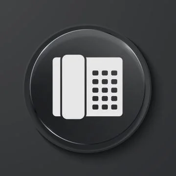 Vector modern black glass circle icon. Stock-Illustration