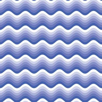Vector modern blue seamless wavy line pattern Stock-Illustration