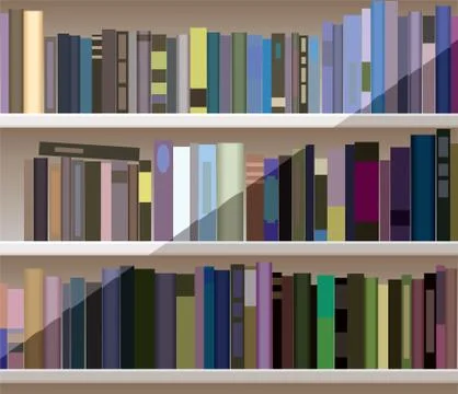 Vector modern bookshelf Stock Illustration