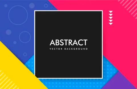 Vector modern bright frame for text. Dynamic stylish geometric frame. Element 库存插图