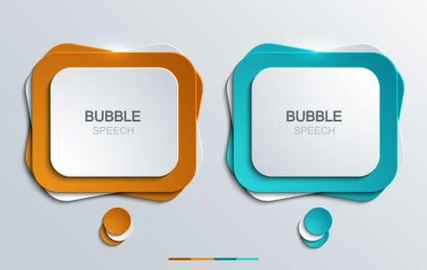 Vector modern bubble speech icons set. Illustrazione stock