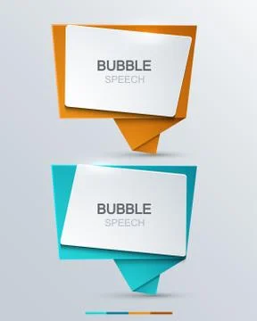 Vector modern bubble speech icons set. Stock Illustration