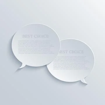 Vector modern bubble speech light background Stock Illustration