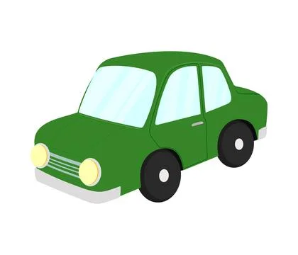Vector modern cartoon car. Auto funny and cute. Stock Illustration