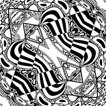 Vector modern cartoon hand drawn pattern 스톡 일러스트