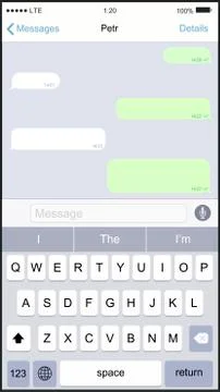 Vector modern chatting window. Social network concept design. Stock Illustration