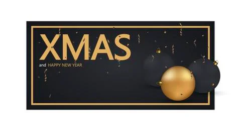 Vector modern Christmas or 2018 Happy New Year winter holiday invitation card Illustrazione stock
