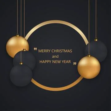 Vector modern Christmas or 2018 Happy New Year winter holiday invitation card Stock Illustration