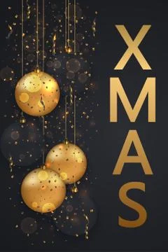 Vector modern Christmas or 2018 Happy New Year winter holiday invitation card Illustrazione stock