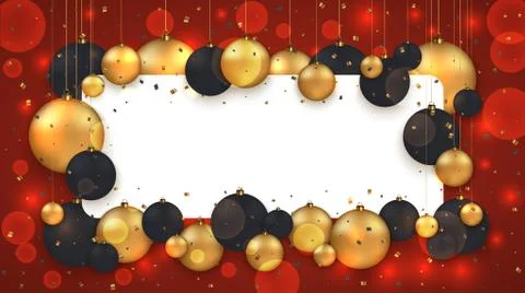 Vector modern Christmas or 2018 Happy New Year winter holiday invitation card Illustrazione stock