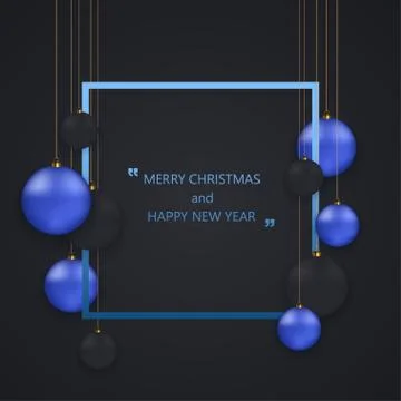 Vector modern Christmas or 2018 Happy New Year winter holiday invitation card Stock Illustration