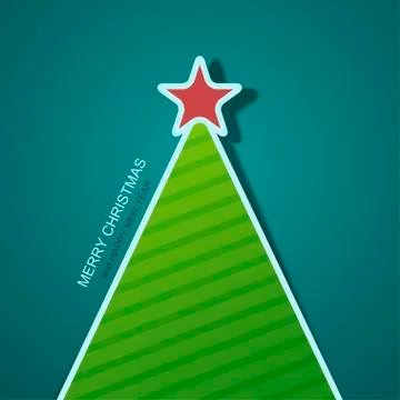 Vector modern christmas tree background. Invitation of xmas or happy new year Stock-Illustration
