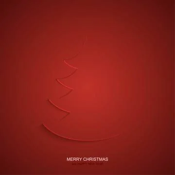 Vector modern christmas tree background. Invitation of xmas or happy new year. Stock-Illustration