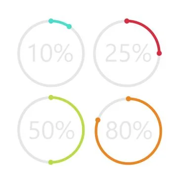 Vector modern circle percent set background Ilustración de archivo