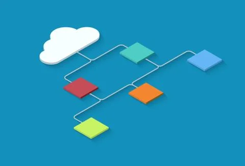 Vector modern cloud computing infographics background Stock Illustration