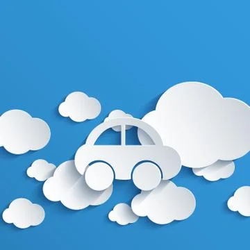 Vector modern cloud design background. Stock Illustration