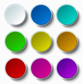 Vector modern colorful web buttons set Illustrazione stock