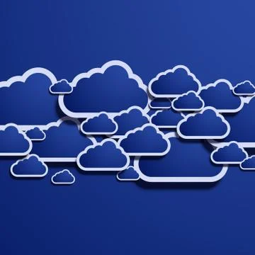Vector modern computer cloud creative background. イラスト素材