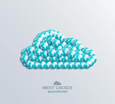 Vector modern computer cloud design Stock Illustration
