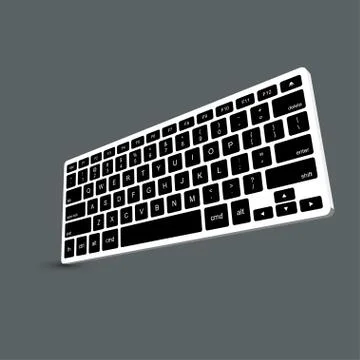 Vector modern computer keyboard background. Illustrazione stock
