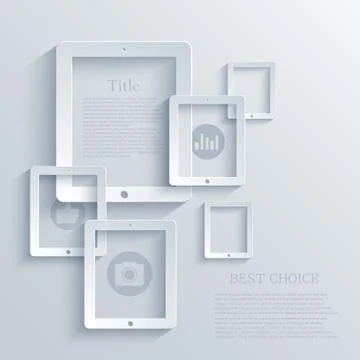 Vector modern computer tablet background. Stock Illustration